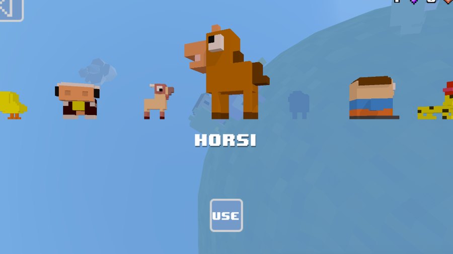 Choosing an animal to play as